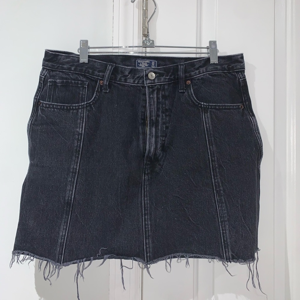 Abercrombie and Fitch black denim skirt